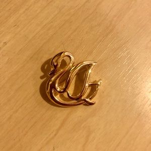 Swan Gold Toned Pin